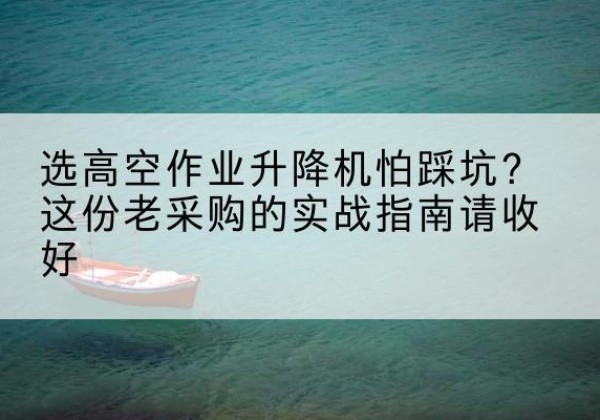淮阴高空作业升降机厂家推荐-选高空作业升降机怕踩坑？这份老采购的实战指南请收好